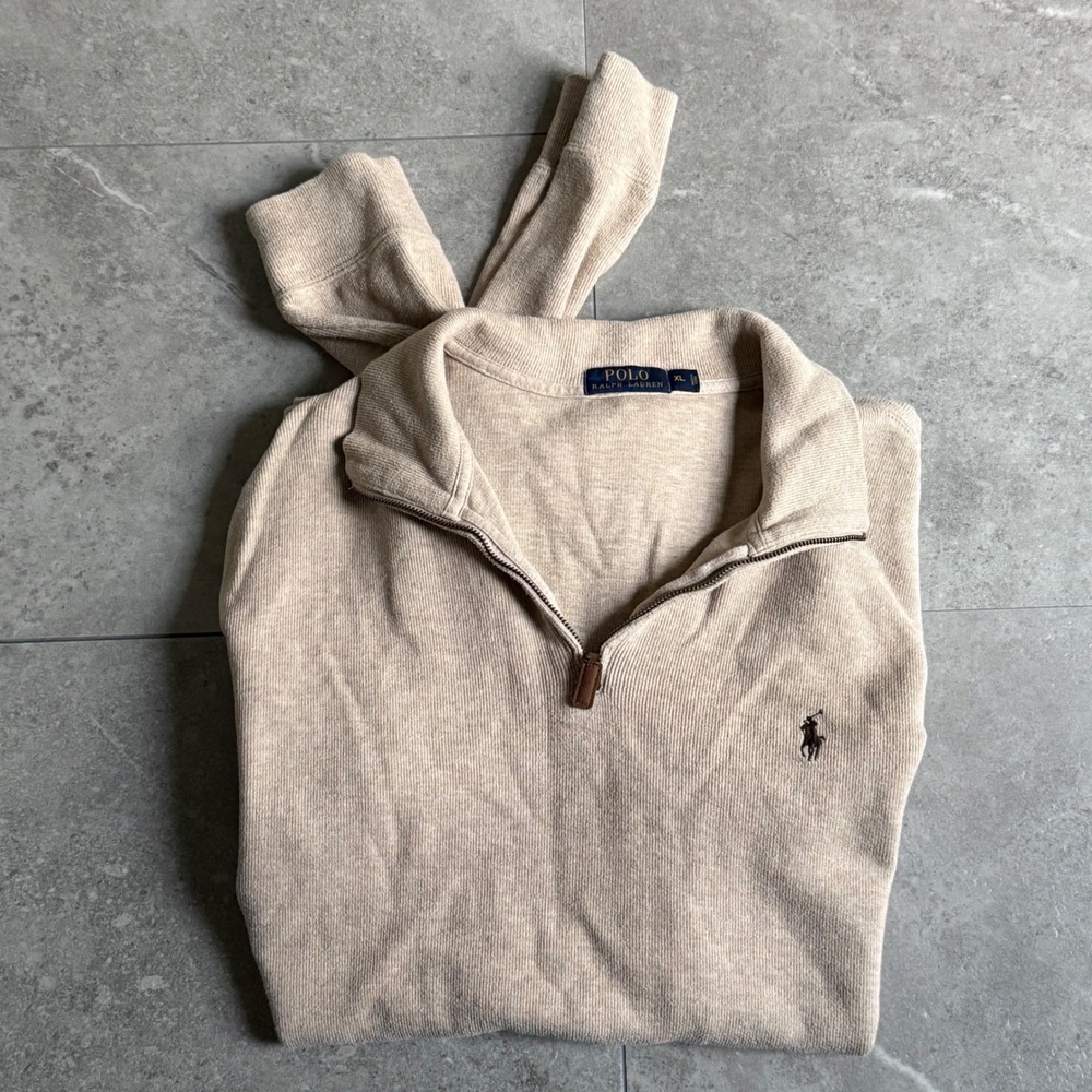Polo Ralph Lauren Quarter Zip Pullover Sweater Size XL